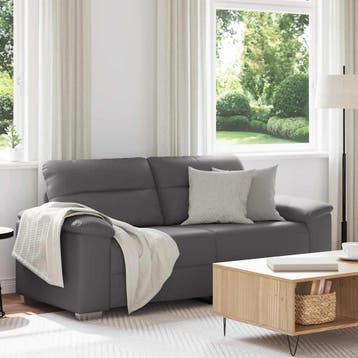 vidaXL 2-zitsbank / zetel grijs 180x81x84 cm kunstleer, Verzenden, Nieuw