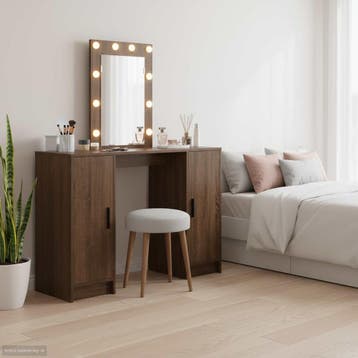 vidaXL Kaptafel Bruin 102 x 33 x 135 cm Bewerkt hout, Verzenden
