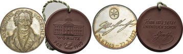 Ar-medaille o Jahr 1982 Personenmedaille Goethe, Johann W..., Timbres & Monnaies, Verzenden