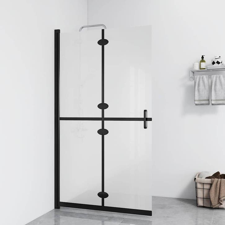 vidaXL Inloopdouchewand inklapbaar 70x190 cm ESG-glas mat, Bricolage & Construction, Sanitaire, Envoi