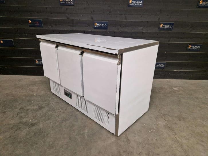 Koelwerkbank | Tefcold | saladette | 3-deurs | RVS | SA1365, Articles professionnels, Horeca | Équipement de cuisine