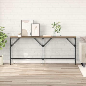 vidaXL Wandtafel Artisan Eiken 180 x 30 x 75 cm Bewerkt hout, Verzenden, Nieuw