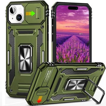 iPhone 15 Pro Max - Armor Hoesje met Kickstand en Camera, Verzenden