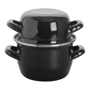 Mosselpan | Geëmailleerd | 0.9L | Div. Warmtebronnen |, Verzenden, Nieuw in verpakking