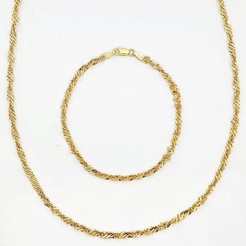 Ensemble de bijoux 2 pièces - 18 carats Or jaune