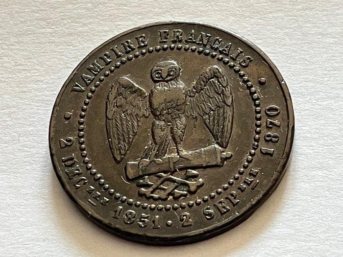 Frankrijk. Napoléon III. 5 Centimes (module) 1870. Monnaie, Postzegels en Munten, Munten | Europa | Niet-Euromunten