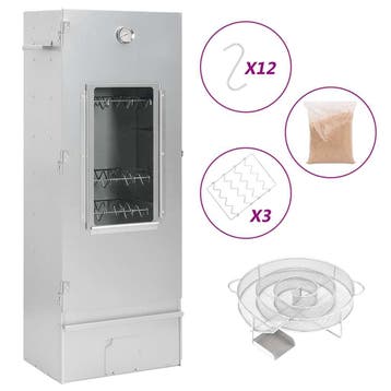 vidaXL BBQ-rookoven met koude rookgenerator gegalvaniseerd, Verzenden