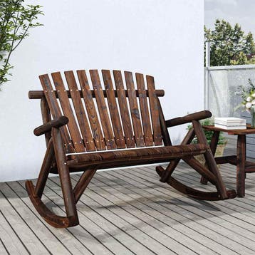 vidaXL Schommelbank 2-zits 123x96x102 cm massief vurenhout, Verzenden, Nieuw
