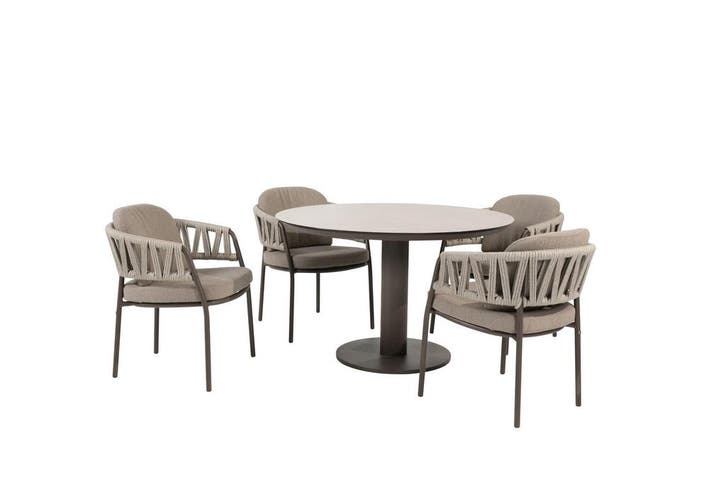 Taste by 4 Seasons Calma tuinset Terre met Sarah tafel Ø 120, Tuin en Terras, Tuinsets en Loungesets