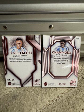 2024/25, 2022/23 Futera Futera Platinum Lautaro Martinez /6