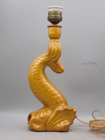 Cerenne Vallauris - Lampe de table - dauphin - Céramique