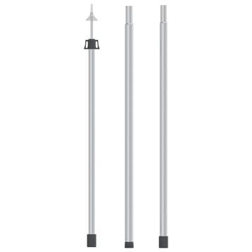 vidaXL Luifelstok telescopisch 102-260 cm aluminium, Caravans en Kamperen, Tentaccessoires, Verzenden, Nieuw
