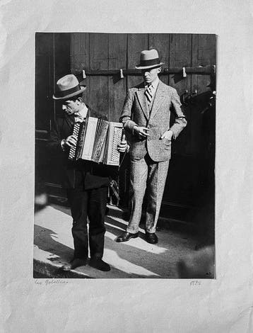 Marcel Bovis (1904-1997) - Accordéoniste et Paul Grimault,, Antiquités & Art