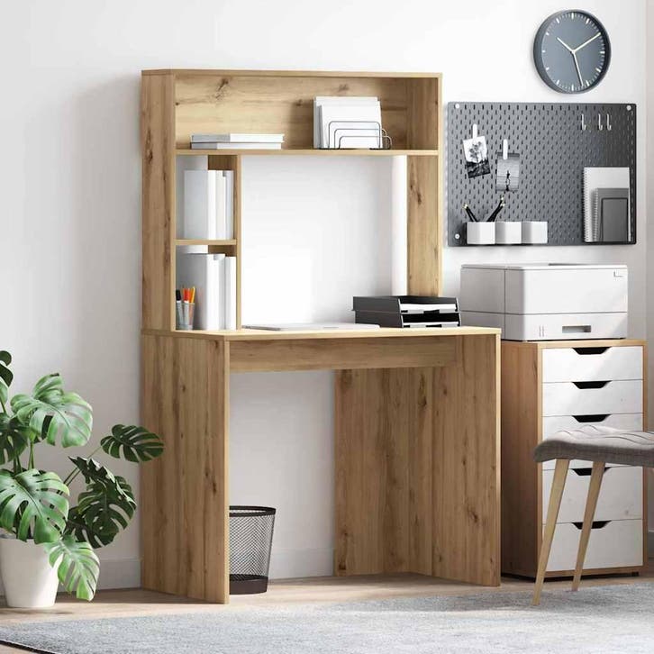 vidaXL Bureau Artisan Eiken Bewerkt hout 91 x 50 x 149 cm, Maison & Meubles, Bureaux, Envoi