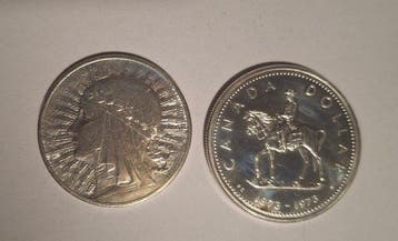 Oostenrijk, Polen, Canada. Lot aus 24 Silbermünzen