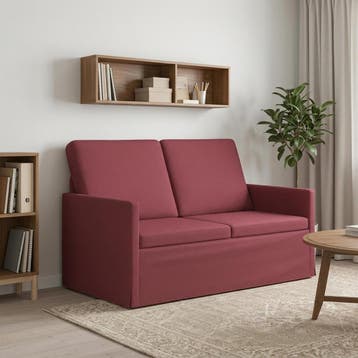 vidaXL 2-zitsbank / zetel Wijnrood 130 x 81 x 82 cm Stof, Verzenden, Nieuw