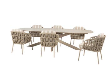 4 Seasons Outdoor Beverly tuinset latte met Prado tafel 240, Nieuw
