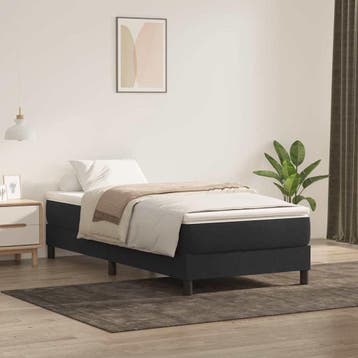 vidaXL Boxspring zonder matras fluweel zwart 90x220 cm, Huis en Inrichting, Slaapkamer | Bedden, Verzenden, Nieuw
