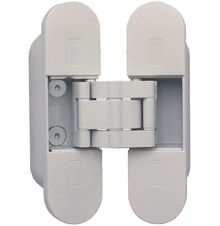 Onzichtbaar scharnier 3D verstelbaar 111x29mm zamak wit, Bricolage & Construction, Quincaillerie & Fixations