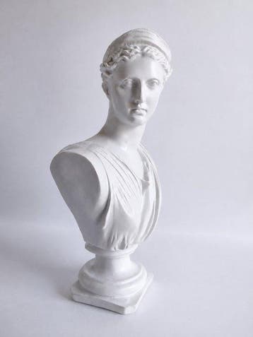 sculptuur, Sculpture Elégant Buste Diane du Belvédère à