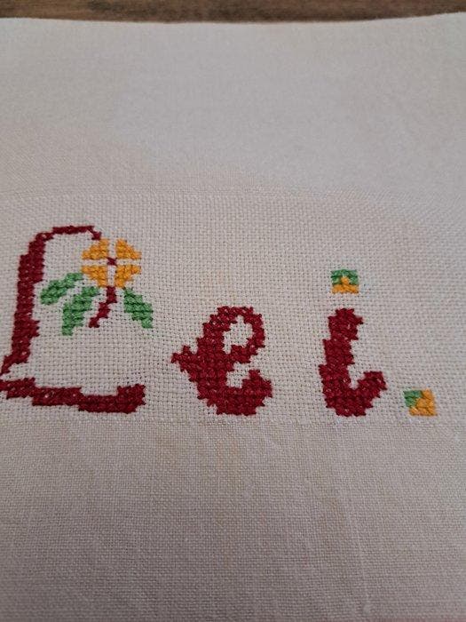 Handdoek (2) - 110 cm - 66 cm, Antiquités & Art, Tapis & Textile