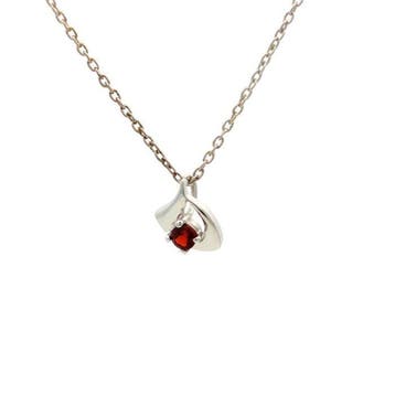 Zonder minimumprijs - Hanger Zilver - 0.12ct. tw. Granaat -