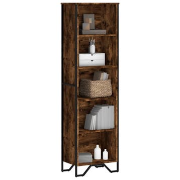 vidaXL Boekenkast 50x31x169 cm bewerkt hout gerookt, Verzenden, Nieuw