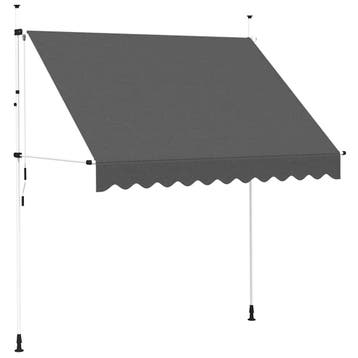 Luifel 250 cm antraciet: Luxe zonwering voor een weggeefp..., Verzenden, Zo goed als nieuw, 250 cm tot 450 cm, Uitvalscherm