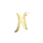 Gouden letter broche; letter N, Bijoux, Sacs & Beauté, Broches, Ophalen of Verzenden