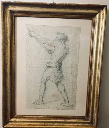 Italiaanse school (XIX) - Studio di figura maschile
