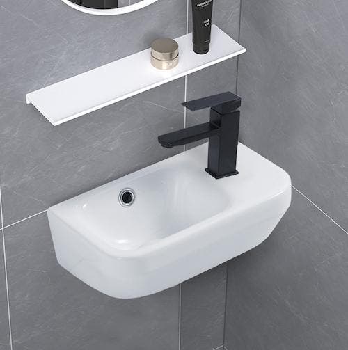 SALE - Zara 36 rechts - Glans wit - Toiletfontein -, Doe-het-zelf en Bouw, Sanitair, Nieuw, Ophalen of Verzenden