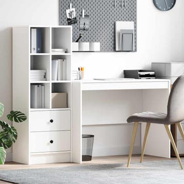vidaXL Bureau Wit 145.5 x 50 x 127 cm 2 st, Verzenden, Nieuw
