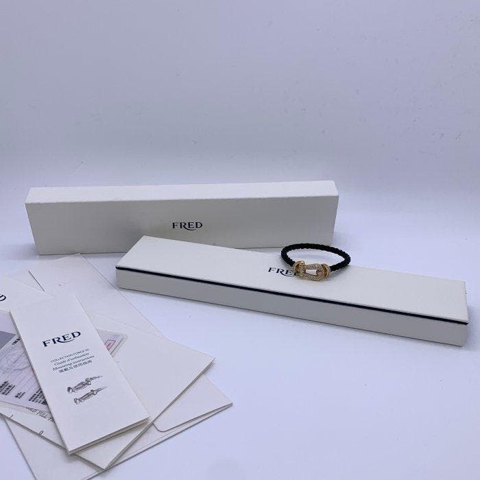 Fred - Armband - Force10 - 18 karaat Geel goud, koord -, Bijoux, Sacs & Beauté, Bracelets