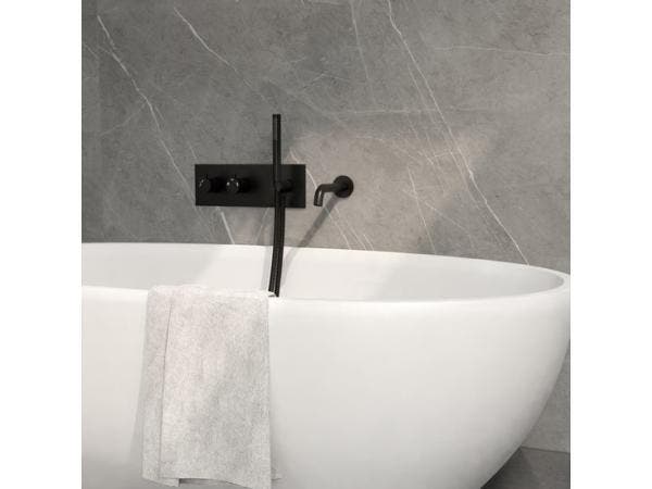 Veiling - Inbouw badkraan mat zwart twee-knop bediening comp, Doe-het-zelf en Bouw, Sanitair