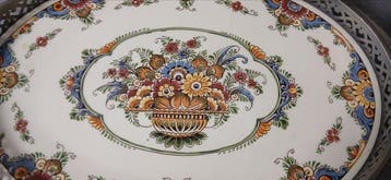Decoratief dienblad - Plateelbakkerij Schoonhoven -