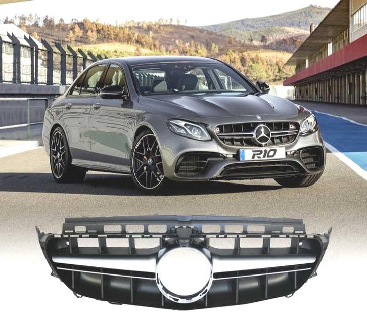 CALANDRE MERCEDES CLASSE E W213 16-19 E63 AMG NOIR CHROMÉ, Auto-onderdelen, Carrosserie, Verzenden