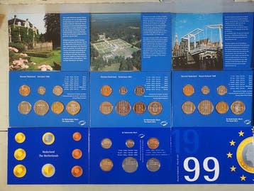 Nederland. 1996/2001, Nederland (Dutch Mint set) Fleur de, Postzegels en Munten