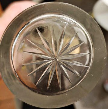 art deco, 31 cm - Kan - Glas, Metaal