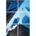 Wolkenkrabber plafond Fotoprint verdeeld over 6 panelen, Verzenden, Nieuw
