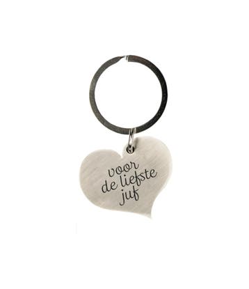 Sleutelhanger Liefste Juf 10cm, Verzenden, Nieuw