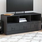 vidaXL Tv-meubel 99x39x44 cm staal antracietkleurig, Verzenden, Nieuw