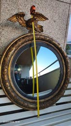 Spiegel - Hout, Glas - Convex spiegel, Antiek en Kunst