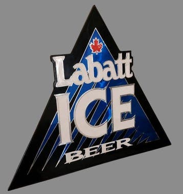 Labatt-biernaambord - Reclamebord - Staal, Antiek en Kunst