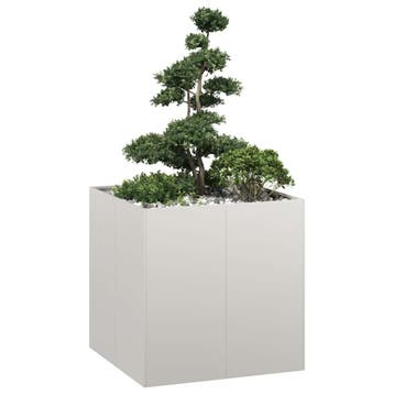 vidaXL Plantenbak 80x80x80 cm roestvrij staal, Verzenden