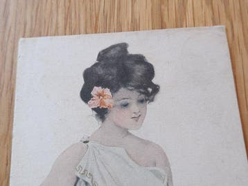 Lithografie - Illustrator Raphael Kirchner MM Wenen Art