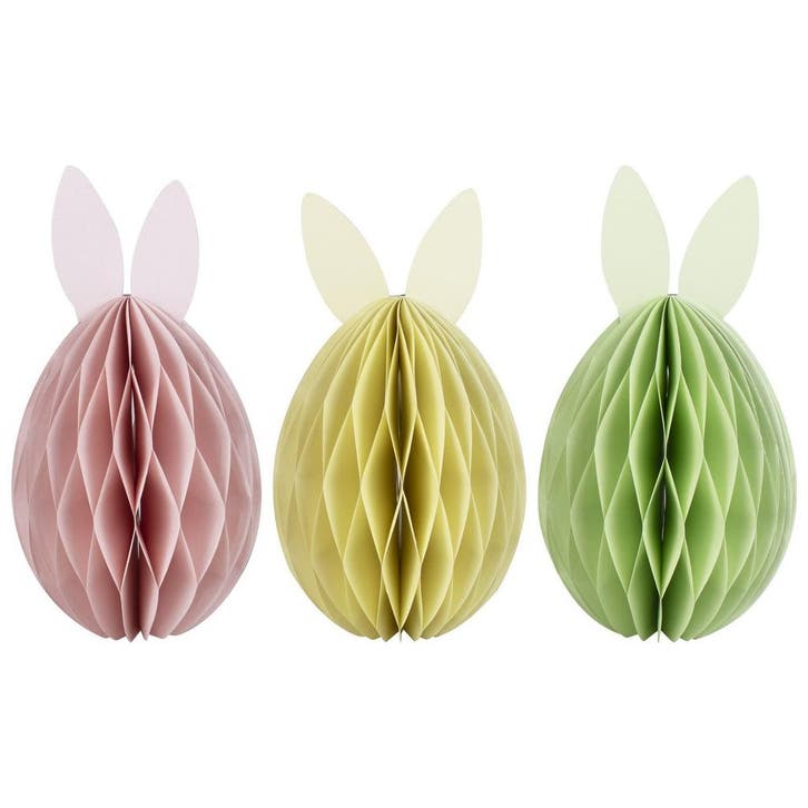 Pasen Honeycombs Gekleurd 3st, Hobby en Vrije tijd, Feestartikelen, Nieuw, Verzenden
