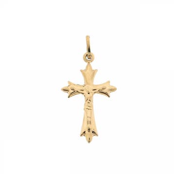 Gouden hanger van een kruis met corpus (Hanger of bedel), Ophalen of Verzenden