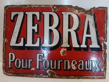 Zebra kachelpoets - Zebra pour Fourneaux - origineel jaren