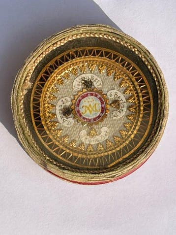 Reliquaire - Textile, Verre - 1800-1850 - Sainte Anne -