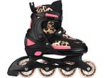 Nijdam Panther Poise - Skeelers - Verstelbaar - Zwart/Roze -, Sport en Fitness, Verzenden, Nieuw